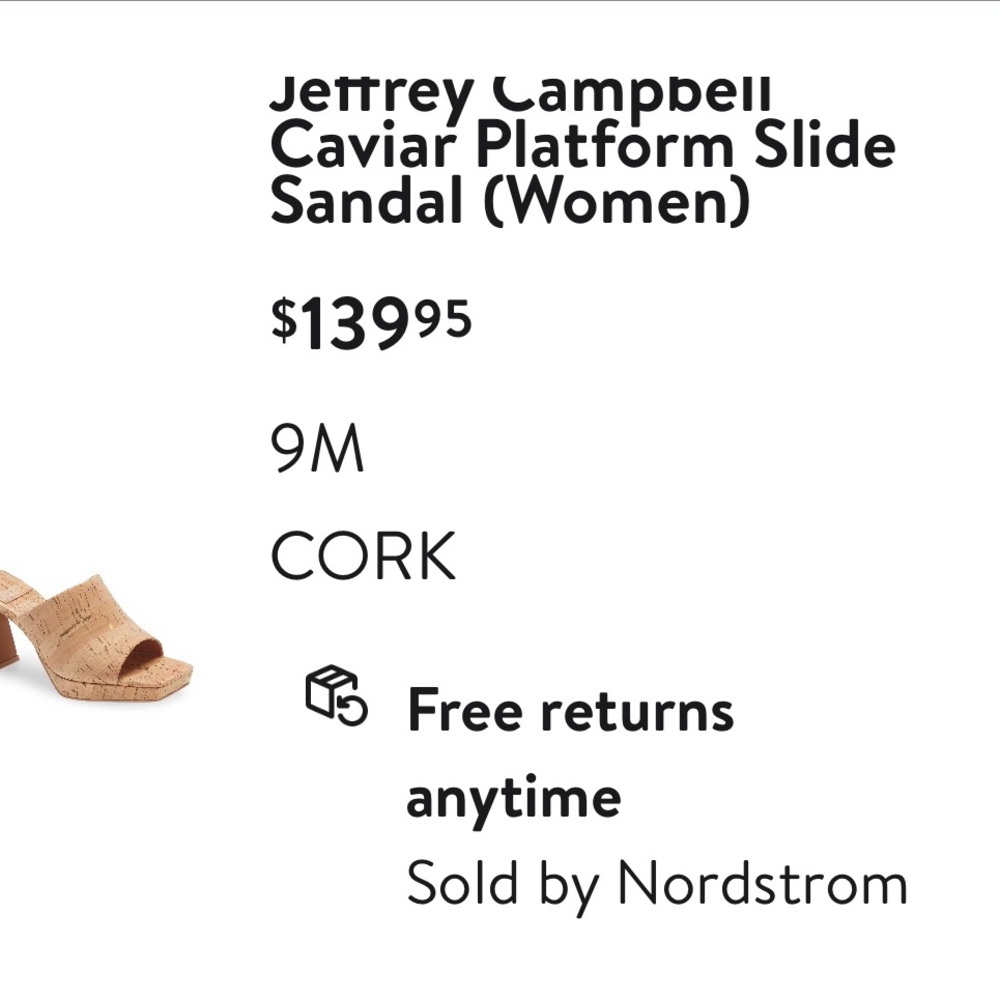 Jeffrey Campbell Caviar Platform Slide 
Size 9 New without box - Picture 2 of 6